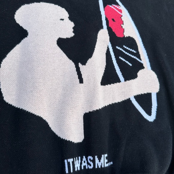 SAALT STUDIO "IT WAS ME" MOCK NECK CROPPED SWEATER - Picture 4 of 5